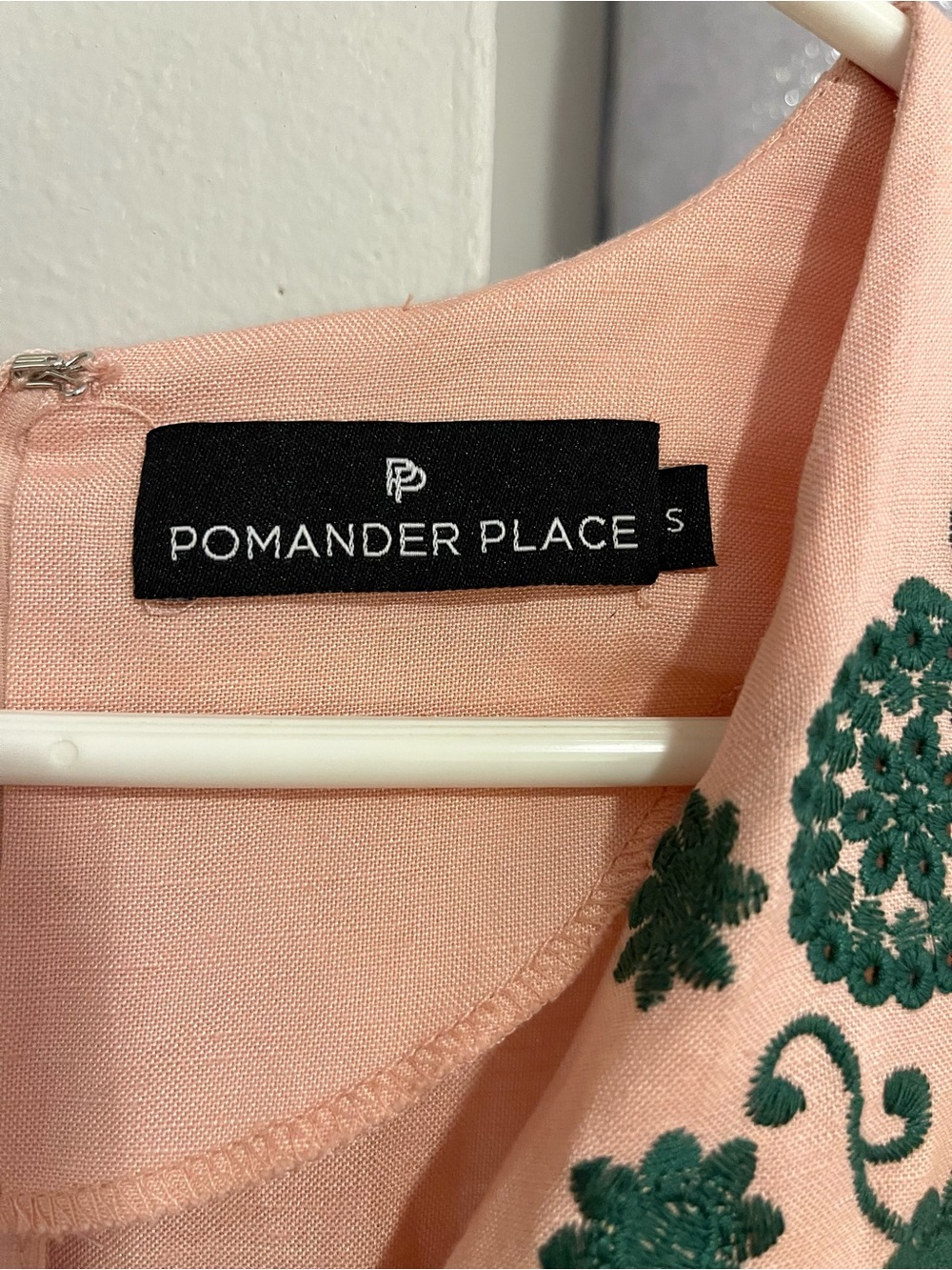 Tucknuck Pomander Place Pink Embroidered Linen Dress Size Small - Picture 8 of 14